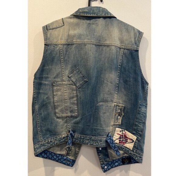 RARE VIVIENNE WESTWOOD X LEE "HIPPIE WAISTCOAT" DENIM PATCH VEST I - Picture 4 of 15